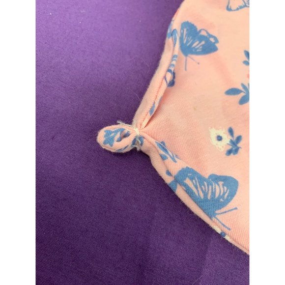 Sleep On It Mini Lovey Bear Pink Blue Butterflies Flowers Lovey Security Blanket - Picture 6 of 7